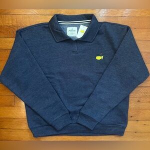 Masters Ladies Navy Collared Pullover